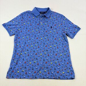 Polo by Ralph Lauren Blue Sailboat Print Polo Shirt